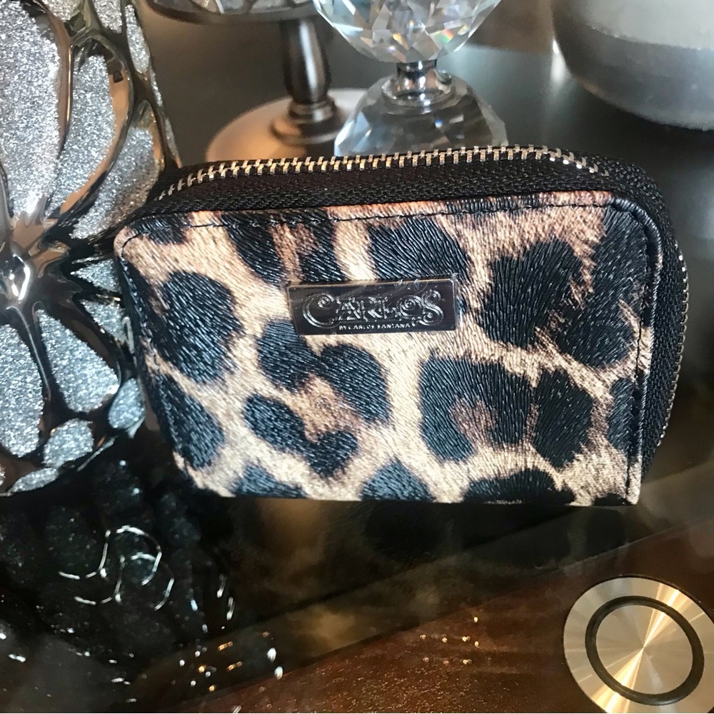 Carlos Santana Leopard Coin Purse! New!